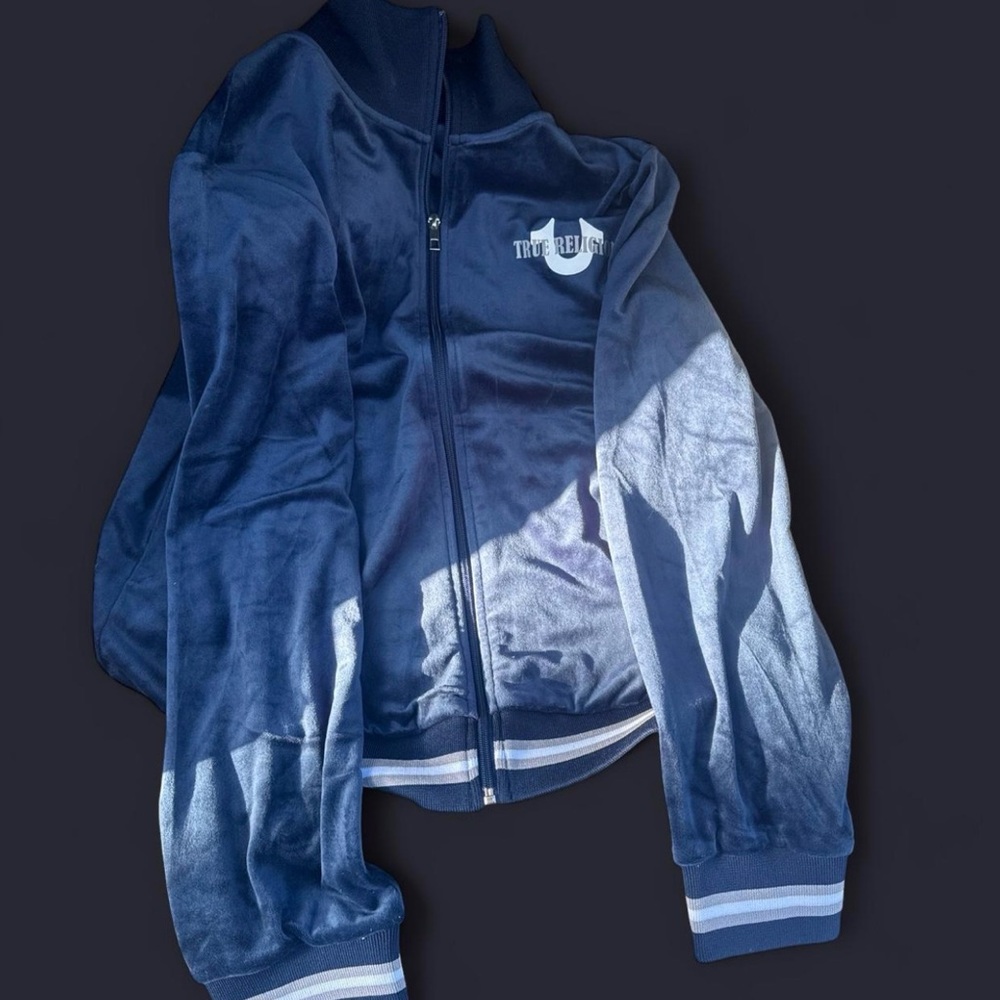 True Religion Navy Velvet Hoodie